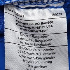 Carhartt Shirt Mens XL Blue Classic Fit Ripstop Scrub Top V Neck Pockets Stretch
