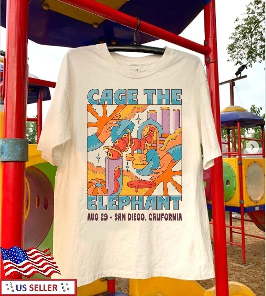 Cage The Elephant Aug 29 2025 San Diego, CL Tour T Shirt All Size S-4XL HS493