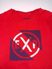 Express Men’s Graphic Logo T-Shirt Red Cotton Short Sleeve Size Large