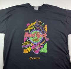 Vintage Hard Rock Cafe T-Shirt Men Sz XL Cancun Mexico Graphic Music Tee 90s