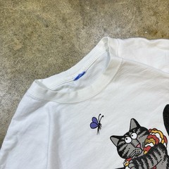 VTG Crazy Shirt Hawaii Shirt Mens XL White Hulu Cat B Kliban Maui Grass Island