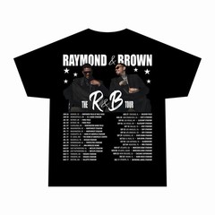 Usher X Chris Brown “Raymond & Brown Tour” R&B T-shirt Unisex Black Tee S-5xL