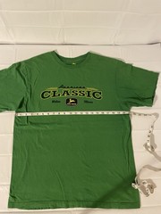 John Deere American Classic Shirt Mens L Green Tractor Farmer Tee