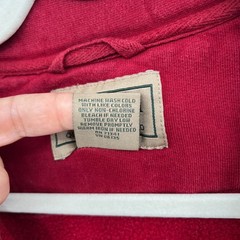 L.L. Bean vintage red full zip cotton blend sweatshirt jacket cabincore outdoor