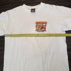 Vintage Big Johnson Shirt Mens L White 90s Funny Parody Pizza Delivery NSFW