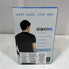 3 Pack 32 Degrees Cool Tees, Men’s XL, Black, Short Sleeve, Crew Neck, NEW