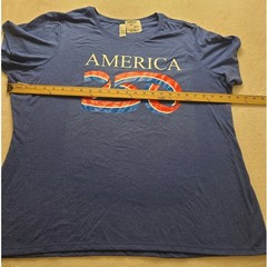 District Perfect Tri Tee America 250 Royal Heather Blue T-Shirt Men’s 4XL NWOT