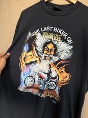 Harley Davidson 1990 Vintage The Last Biker On Earth 3D Emblem Shirt XL Reprint