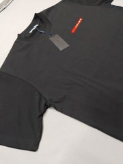Brand New Prada Milano Red Logo Men’s 100% Cotton Short Sleeve Tshirt Top Size L