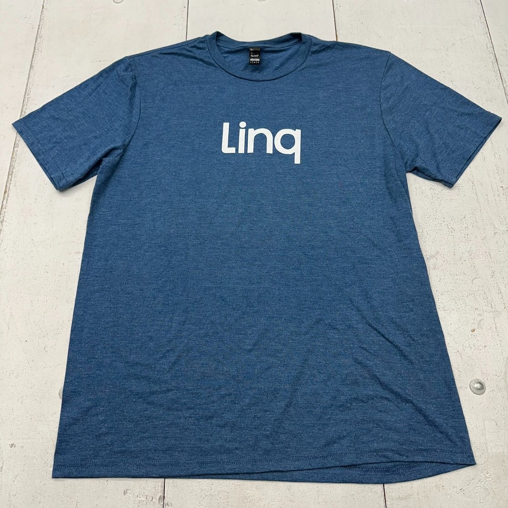Perfect Tri District Blue Linq Graphic Short Sleeve Crew T-Shirt Mens Size Large