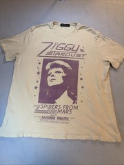 David Bowie Ziggy Stardust Spiders From Mars Graphic T-Shirt XL Junk Food