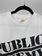 Vintage Public Enemy Shirt Large 1980s White