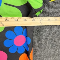 Hardaddy Mens 2XL Black Multi Color Retro Flower Power Camp Shirt Short Sleeve