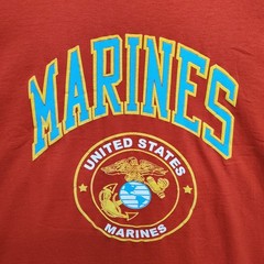 NWOT Vintage United States Marines T Shirt Red Mens Large FOTL Heavy Cotton Y2K