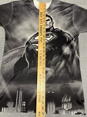 Superman DC black & white all over print custom T-Shirt size Small