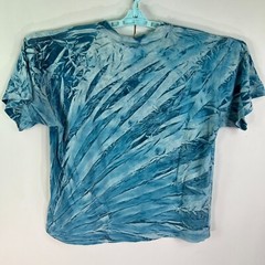 Ice Crystal Tie Dye T Shirt Adult Size L Blue Jerzees