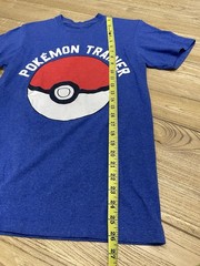 Pokémon Trainer Shirt Blue Short Sleeve Size Small Adult Poke Ball Graphic