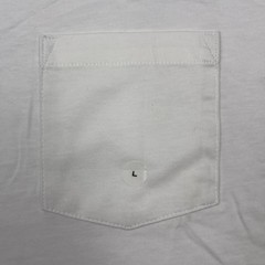 NWT Eddie Bauer Men’s Large T-Shirt Pocket White Crewneck Short Sleeve