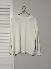 Lands End Long Sleeve Blank White Shirt L