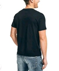 Nautica Mens Knit Tee Crew Neck T Shirt Size 2XL Black Solid Uniform Preppy Work