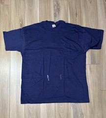 Vintage 90s BVD Dark Blue Pocket Shirt Mens 3XL Blank Cotton Short Sleeve