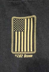 7.62 Design Sz L, Short Sleeve Tshirt, Crew Neck, Tagless, Black