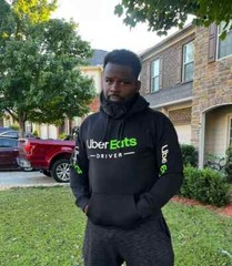 Reflective Tshirt UberEats Delivery Driver Black