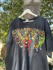 Vintage 2000s Mad Engine Marvel Comic Tshirt Black 2xl