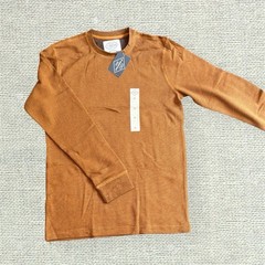 St John’s Bay Super Soft Thermal Shirt Men’s Medium Brown Waffle Knit NWT