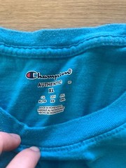 Champion Mens Crew Neck T Shirt Short Sleeve T-Shirt Blue XL