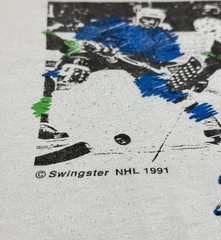 Vintage 90s St Louis Blues T-Shirt XL 1991 Wrap Around Neon Single Stitch NHL