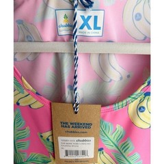 Chubbies Mens XL Pink Banana Leaf Print Tank Top NWT