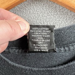 Vintage Hawaiian Island Creations Shirt Mens Black Faded Single Stitch 90s Surf