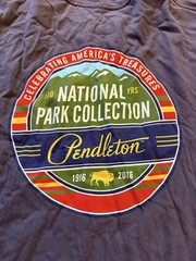Pendleton Men’s National Parks Short Sleeve Hiking Camping Logo Shirt- XL