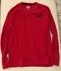 LOT OF 2 Hollister Long Sleeve Shirt Mens Small Crew Neck Must Have Collection