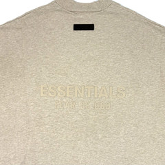 Fear Of God Essentials Mens T-Shirt V-Neck Sz Medium Oversize Gold Heather Tee