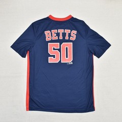 MLB Men’s Tee Jersey Polyester Multicolor Size XL Red Sox Betts #50 Baseball