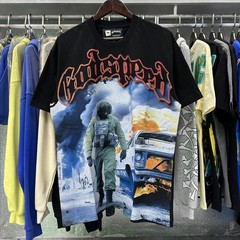 Godspeed Bomb Squad Print Tee Streetwear Men’s Hip Hop Oversized Graphic T-Shirt