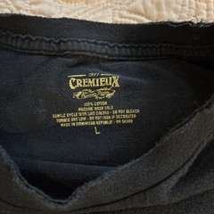 Cremieux Men’s Large Black T Shirt With a Rising Phoenix & Raw Edge Sleeves
