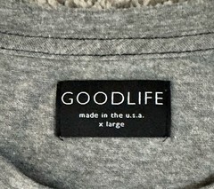 Goodlife Scallop Hem T-Shirt Mens Medium Gray Tri-blend Made in USA XL Comfort