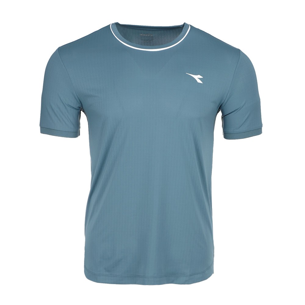 diadora Icon Crew Neck Short Sleeve Athletic T-Shirt Mens Blue Casual Tops 18026