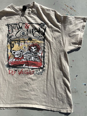 Men’s Dead & Co T-Shirt Beige 2024 Sphere XL Las Vegas Hippie Ralph Steadman Art