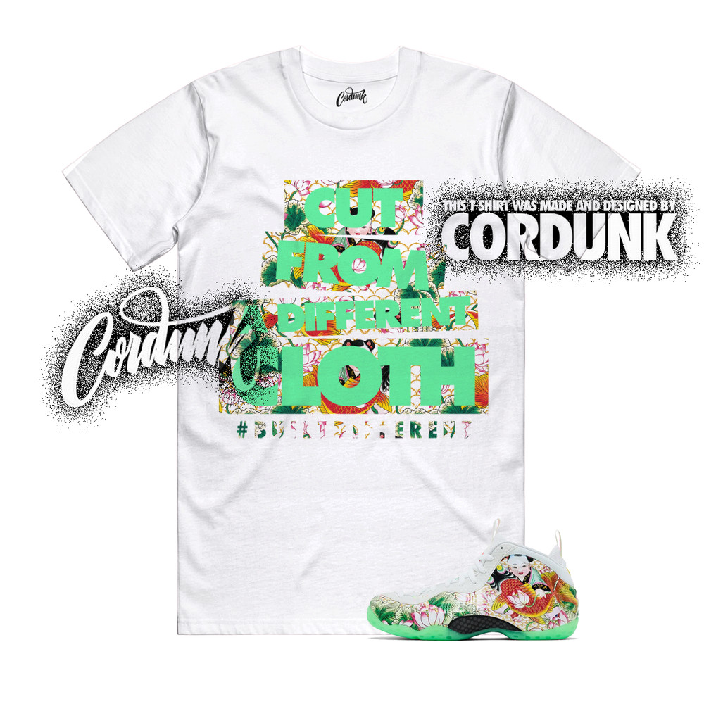 Foamposite Tianjin 2.0 Air One Poison Green Glow T Shirt Match CLOTH