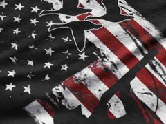 Men’s Graphic T-Shirt American Hunter’s Life – Us Flag – Hunting Eco-Friendly