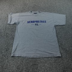 VTG Aeropostale Shirt Mens XL Gray Graphic Logo Preppy Short Sleeve Tee 90s Y2K