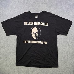 VTG Seinfeld Shirt Mens XL Black Jerk Store Called Quote Graphic TV Comedy Tee