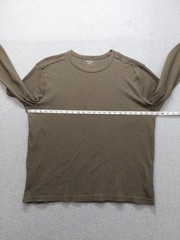 Old Navy Men Shirt XXL Khaki Crew Neck Long Sleeve Pullover Casual Thermal Tee