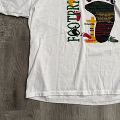 Vintage 2001 Footprints Faith Walk Shirt Mens XL White HIV AIDS Hanes Tee