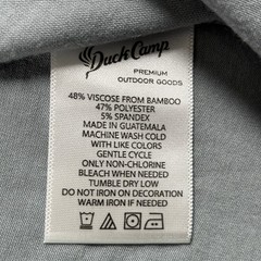 Duck Camp Shirt Mens Large Gray Hoodie Bamboo Lightweight Premium Outdoor