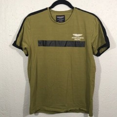 Ashton Martin New Olive Green Screen Print T-Shirt size L